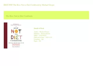 BEST PDF The How Not to Diet Cookbook  by Michael Greger