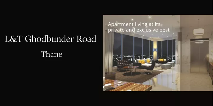 apartment living at its private and exclusive best
