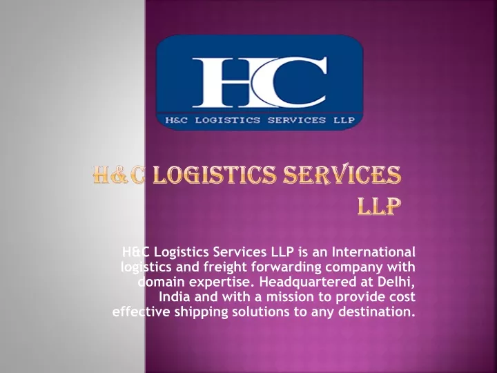 h c logistics services llp