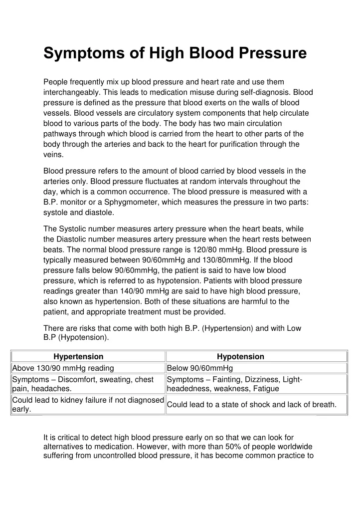 ppt-symptoms-of-high-blood-pressure-powerpoint-presentation-free