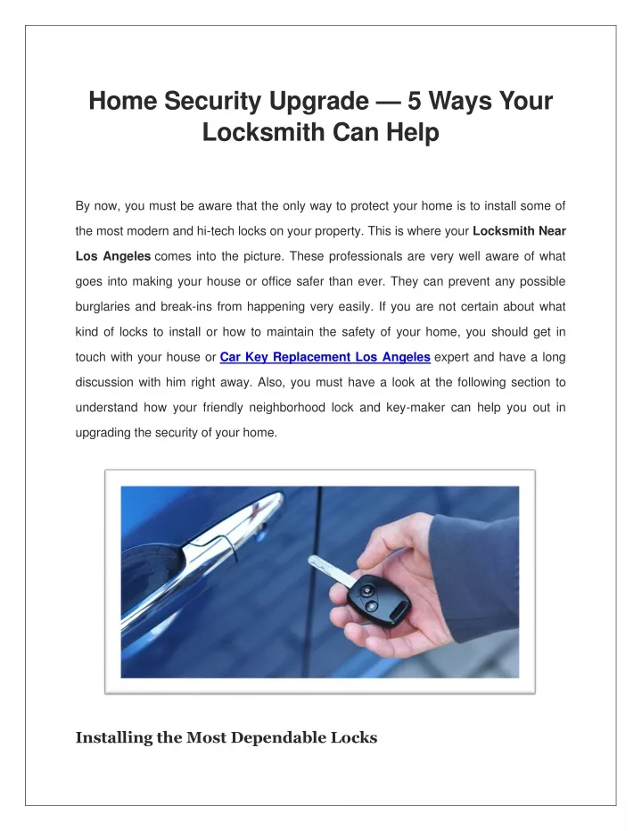 home security upgrade 5 ways your locksmith