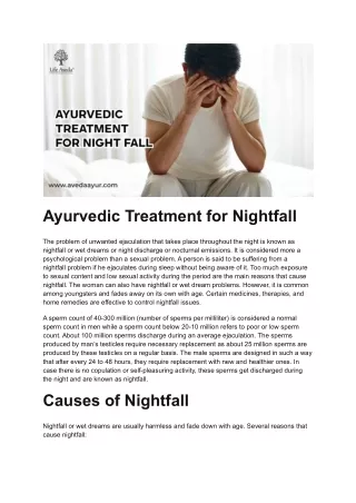 nightfall ayurvedic medicine
