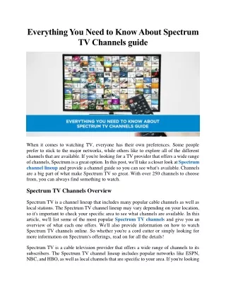 everything you need to know about spectrum