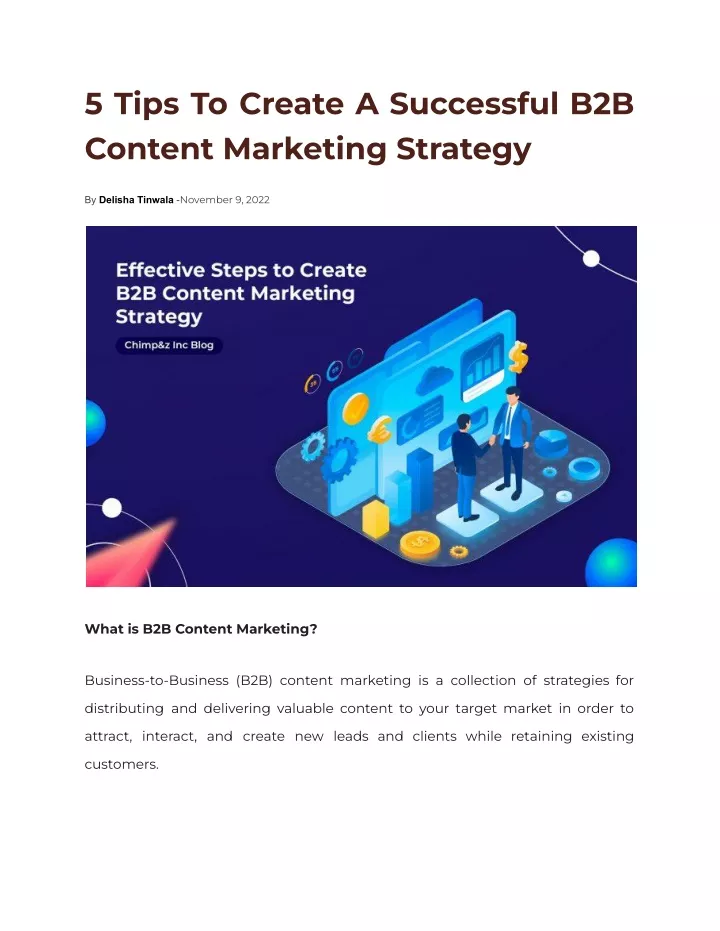 5 tips to create a successful b2b content