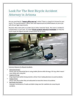 Look For The Best Bicycle Accident Attorney in Arizona