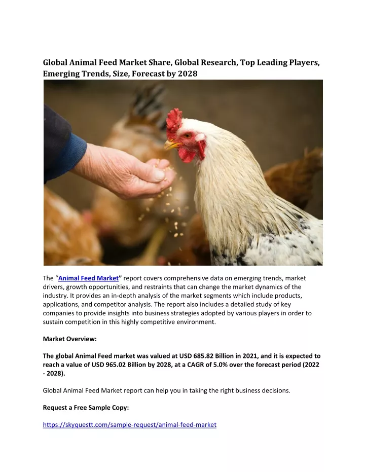 global animal feed market share global research
