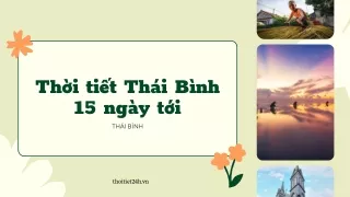 Dự báo thời tiết Thái Bình 15 ngày tới