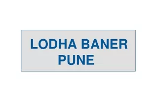lodha baner pune