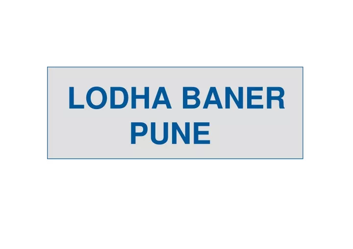 lodha baner pune