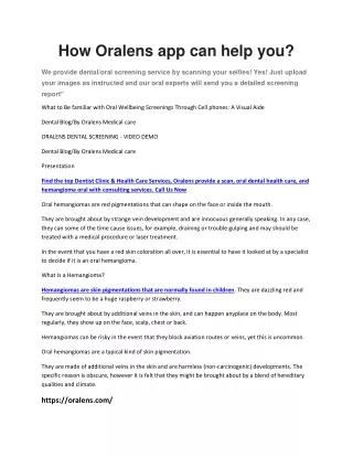 how oralens app can help you