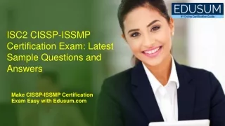 isc2 cissp issmp certification exam latest sample