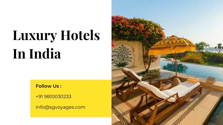 luxury hotels in india