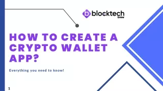 How To Create A Crypto Wallet App?