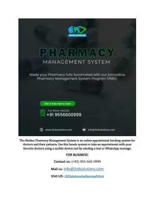 the medico pharmacy management system
