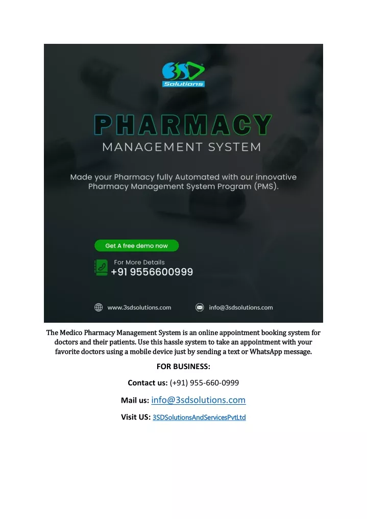 the medico pharmacy management system