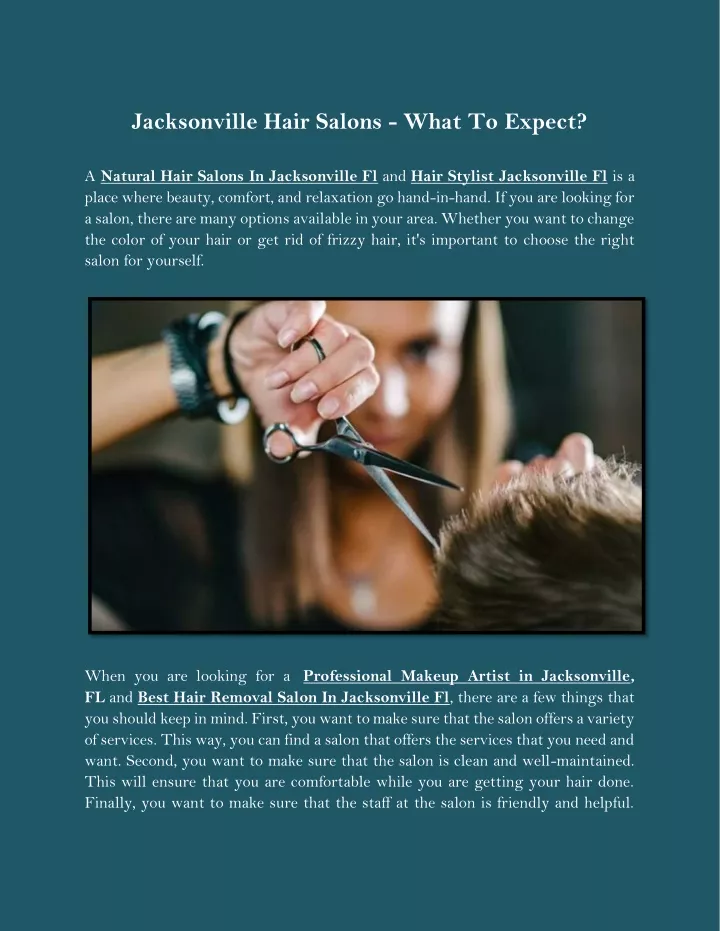 jacksonville hair salons what to expect