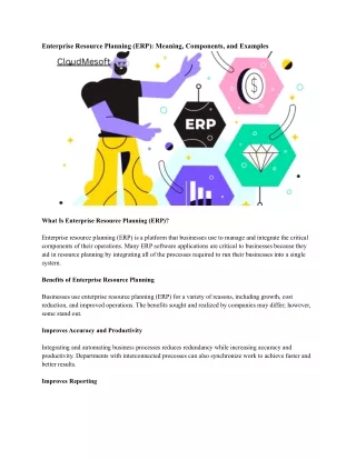 enterprise resource planning erp meaning