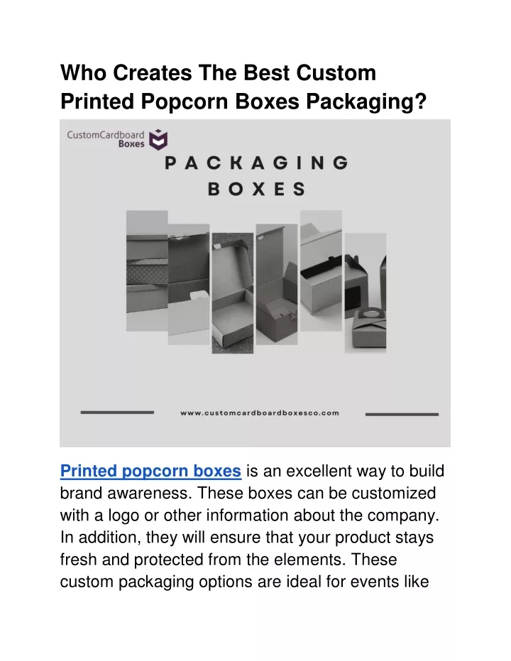 who creates the best custom printed popcorn boxes