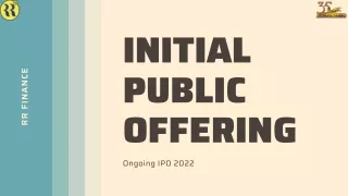 About Initial Public Offering (IPO) - RR Finance