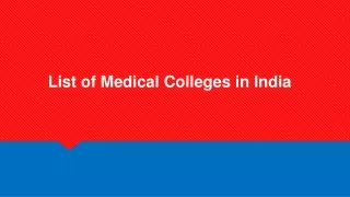 list of medical colleges in india
