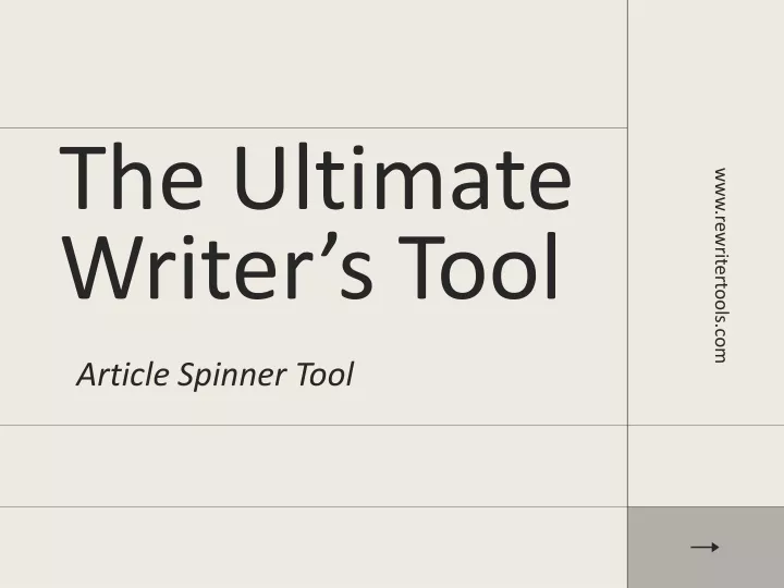 the ultimate writer s tool