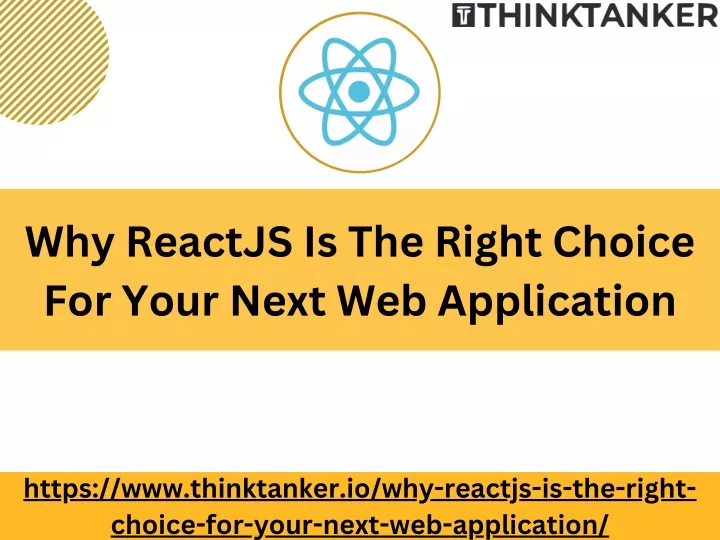 why reactjs is the right choice for your next