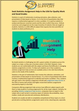 seek statistics assignment help