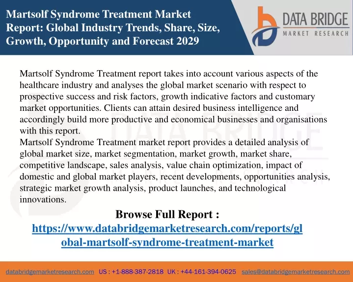 martsolf syndrome treatment market report global