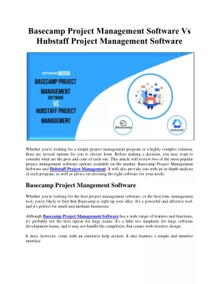basecamp project management software vs hubstaff