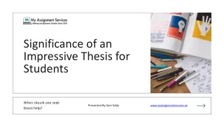 significance of an impressive thesis for students