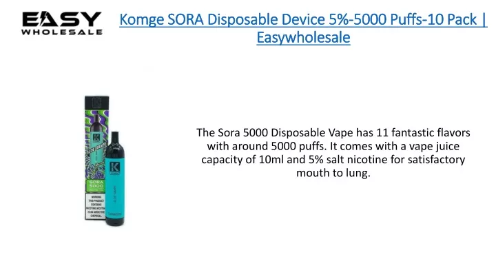 komge sora disposable device 5 5000 puffs 10 pack easywholesale