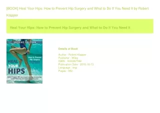 [BOOK] Heal Your Hips How to Prevent Hip Surgery and What to Do If You Need