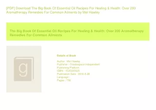 [PDF] Download The Big Book Of Essential Oil Recipes For Healing &amp; Healt