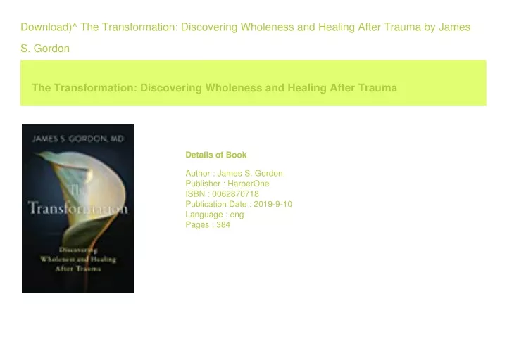 download the transformation discovering wholeness