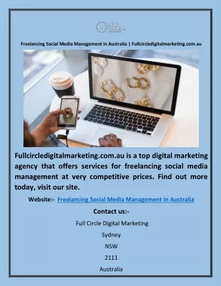 Freelancing Social Media Management in Australia | Fullcircledigitalmarketing.co