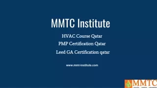 PMP Certification qatar|Leed GA Certification qatar|HVAC courses in qatar