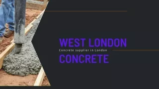 Concrete Supplier in London | West London Concrete Ltd