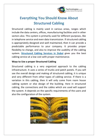 everything you should know about structured