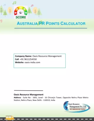 Australia PR Points Calculator