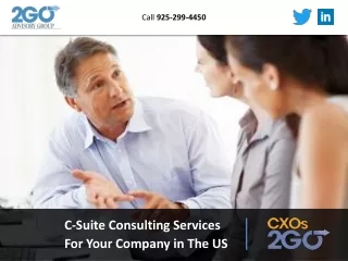 C-Suite Consulting Services For Your Company in The US