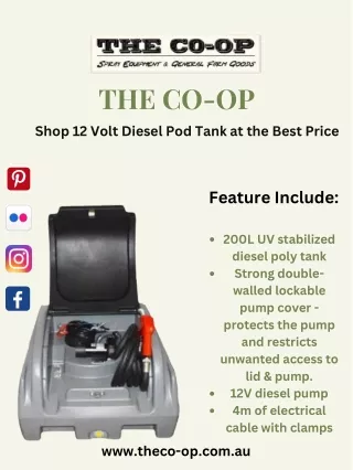 Shop 12 Volt Diesel Pod Tank at the Best Price - THE CO-OP