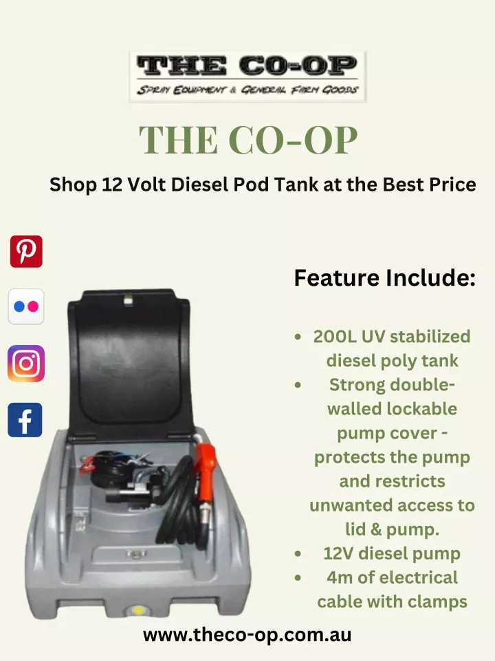 the co op shop 12 volt diesel pod tank