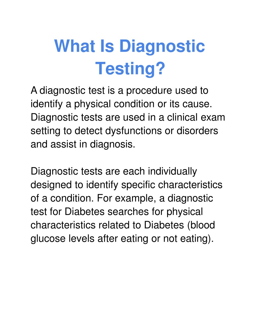 PPT - All Need to Know About Diagnostic Testing PowerPoint Presentation ...