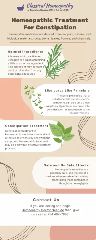 homeopathic treatment for constipation