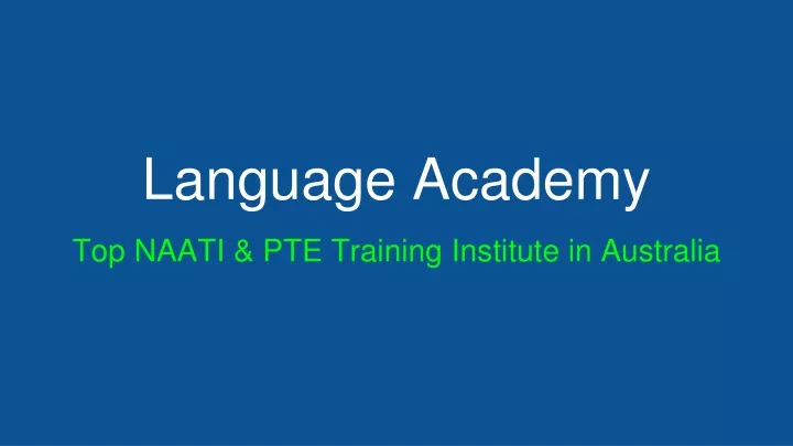 l anguage academy