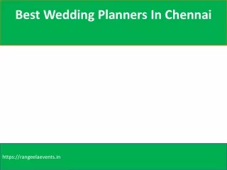 Wedding Event Organizers In Chennai