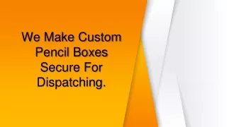 Custom Pencil Boxes Wholesale Packaging
