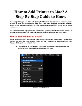 how to add printer to mac a step by step guide