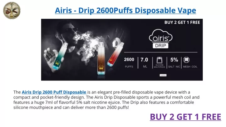 airis drip 2600puffs disposable vape
