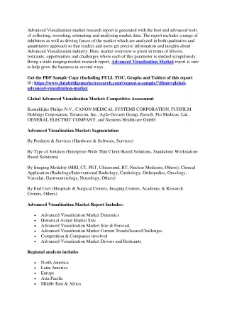 advanced visualization market research report